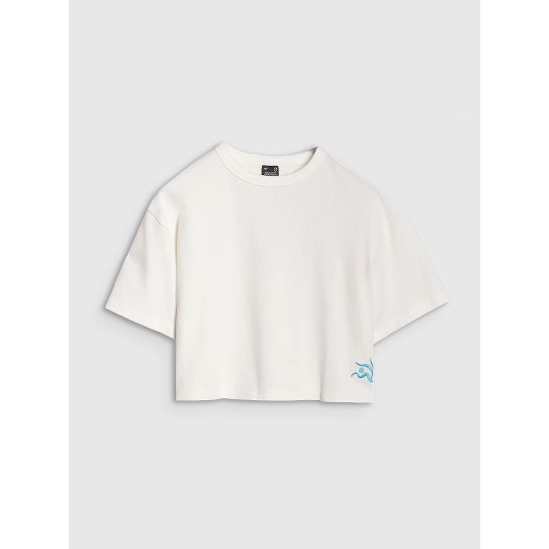 Women's crop top t-shirt 4F 4FWSS25TTSHF1977-11S *Kategoria tymczasowa Your Sports Performance