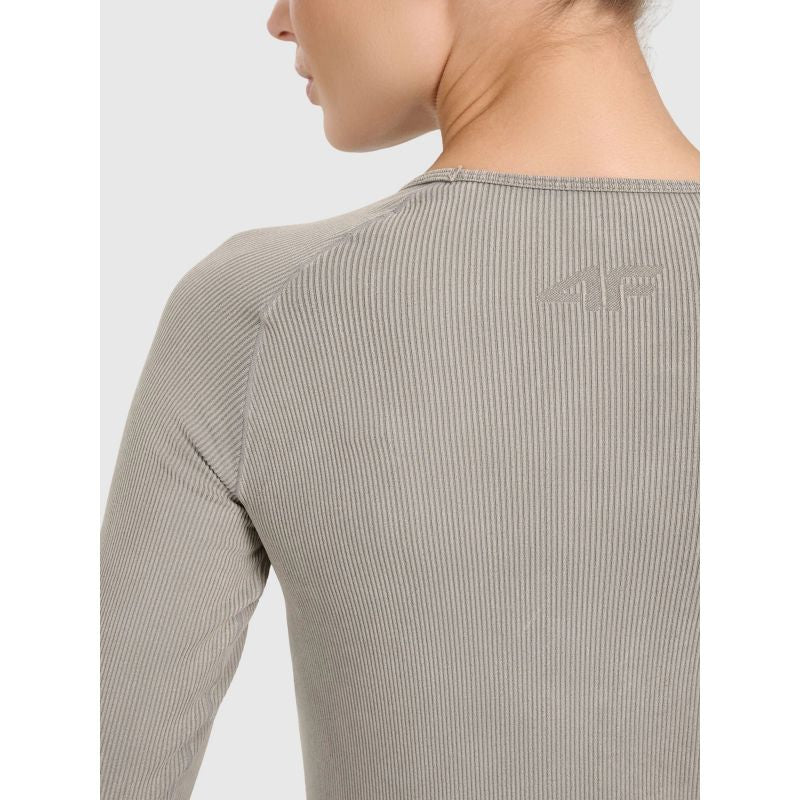 Women's quick-drying slim longsleeve for yoga and pilates 4F 4FWAW25TFLOF429-41A 4f