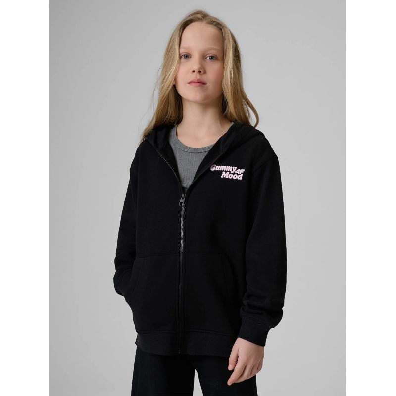 Girls' loose sweatshirt with hood 4F 4FJRSS26TSWSF2902-20S 4f