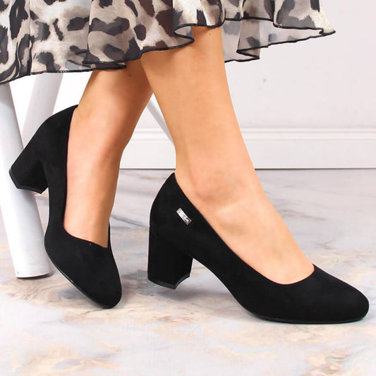 Suede high heel pumps Sergio Leone W SK314D black Footwear/Lifestyle/Sergio Leone Your Sports Performance