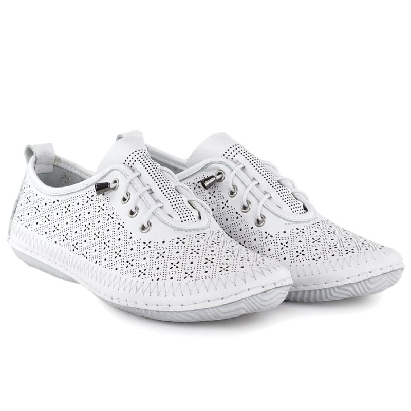 Women's leather openwork shoes, white, T.Sokolski 1302 To be categorized Your Sports Performance