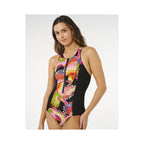 Women's RIP CURL Mirage Zip Front One Piece swimsuit, multicolor