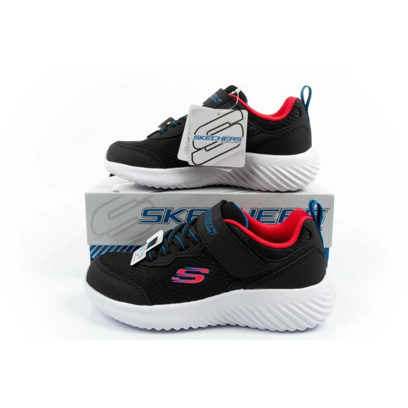 Skechers Bounder children's sports shoes with Velcro, lightweight, fashionable black Skechers