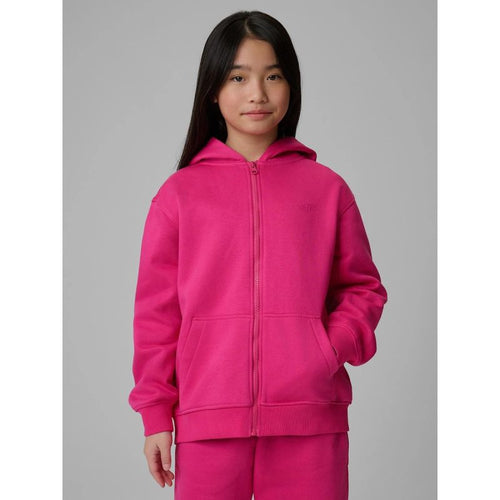 Girls' loose sweatshirt with hood 4F 4FJRSS26TSWSF2715-54S 4f