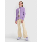 Girls’ Slim-Fit Fleece Jacket with Stand-Up Collar 4F 4FJRAW25TFLEF434-51S