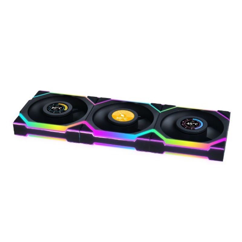 Lian Li UNI FAN SL Wireless LCD 120 Computer Case Fan 12 cm Black 3 pcs. Chłodzenie/Chłodzenie - wentylatory Your Sports Performance