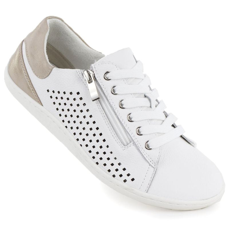 Women's leather barefoot shoes, openwork, white, Gino Fabiani OL38-6 Gino Fabiani