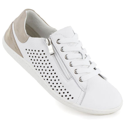 Women's leather barefoot shoes, openwork, white, Gino Fabiani OL38-6 Gino Fabiani