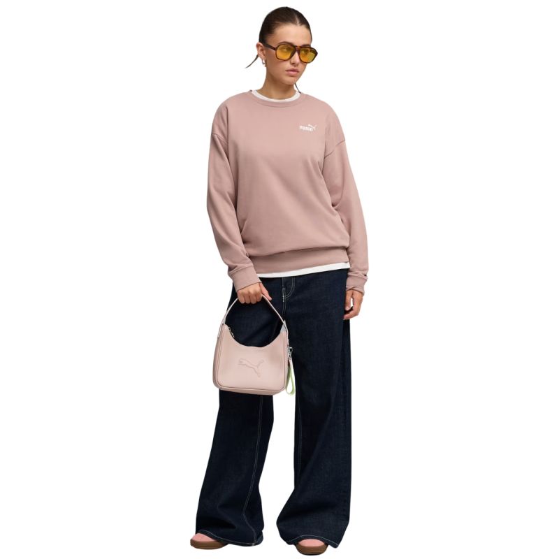 Puma ESS Small No. 11 Logo Relaxed Crew Women's Sweatshirt Pink 684975 88