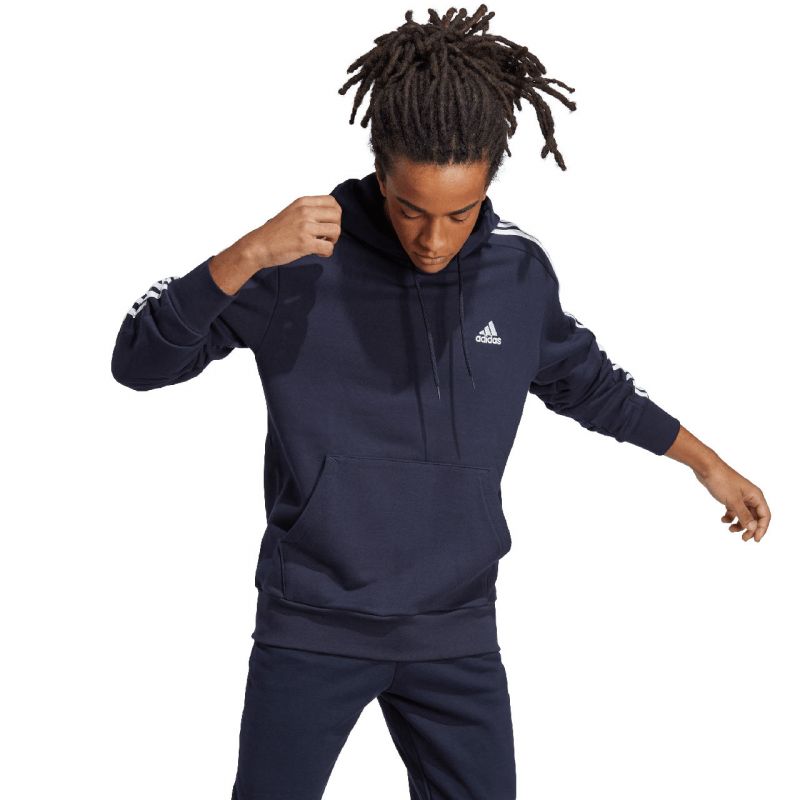 Adidas Essentials French Terry 3-Stripes Hoodie M IC0436 Clothing/Training Adidas