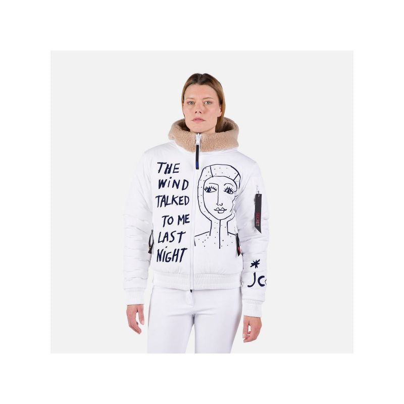 Rossignol W Yety Fleecy Bomber Jacket Jkt White Rossignol