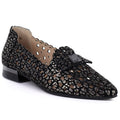Women's leather openwork shoes, black, Cambell 35307 Cambell