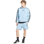 adidas Essentials 3-Stripes Fleece Hoodie for men, light blue KY4170