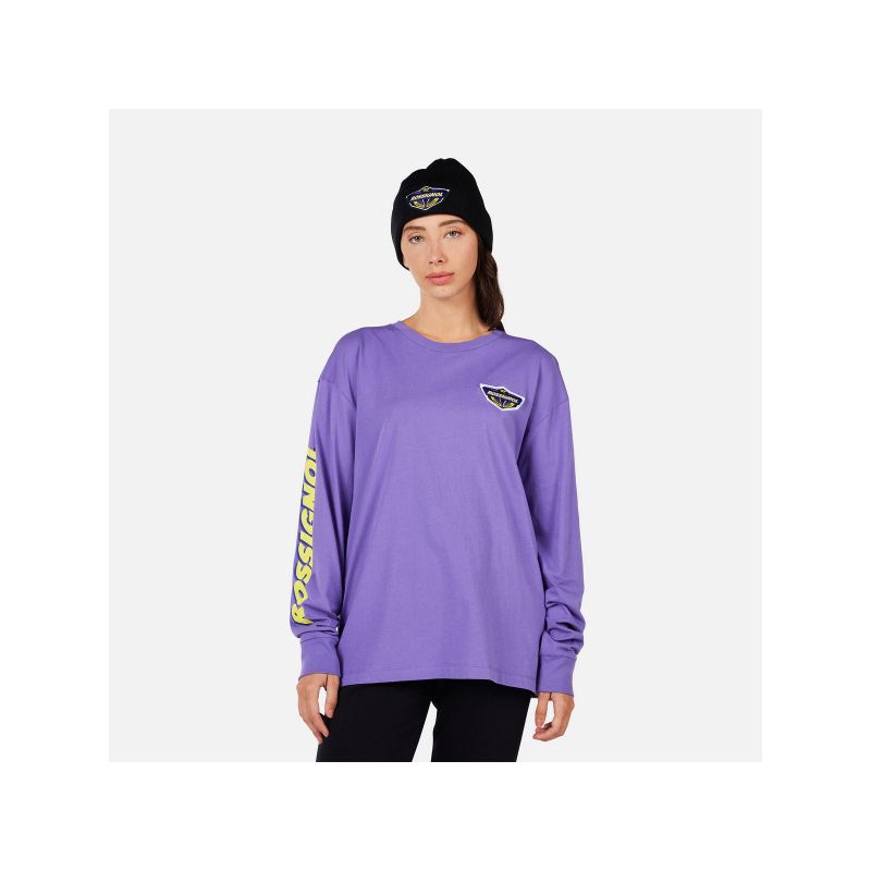 Unisex T-shirt ROSSIGNOL SUPER LS TEE purple