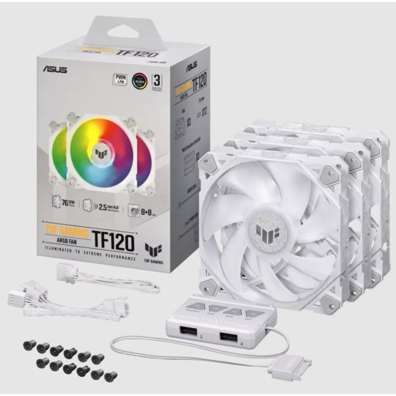 ASUS TF120 TUF GAMING ARGB WHITE 3IN1 fan Chłodzenie/Chłodzenie - wentylatory Your Sports Performance