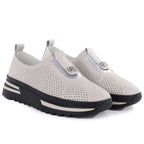 Women's leather openwork shoes on a beige platform S.Barski 7092 S.Barski