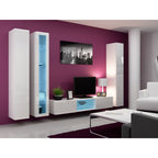 VIGO glass display cabinet '180' 180/40/30 white/white glazed Bufety i witryny/Bufety i witryny na drewnianej podstawie Your Sports Performance
