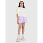 Oversized crop top t-shirt with print for girls 4F 4FJWSS25TTSHF1868-11S *Kategoria tymczasowa Your Sports Performance