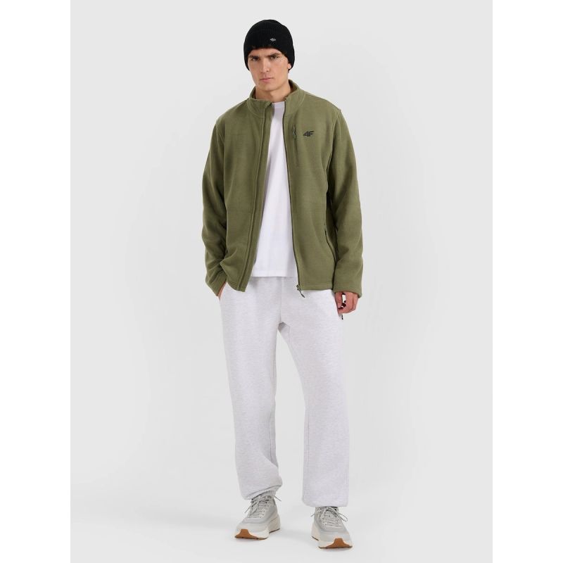 Men’s Regular-Fit Fleece Pullover with Stand-Up Collar 4F 4FRMM00TFLEM435-43S