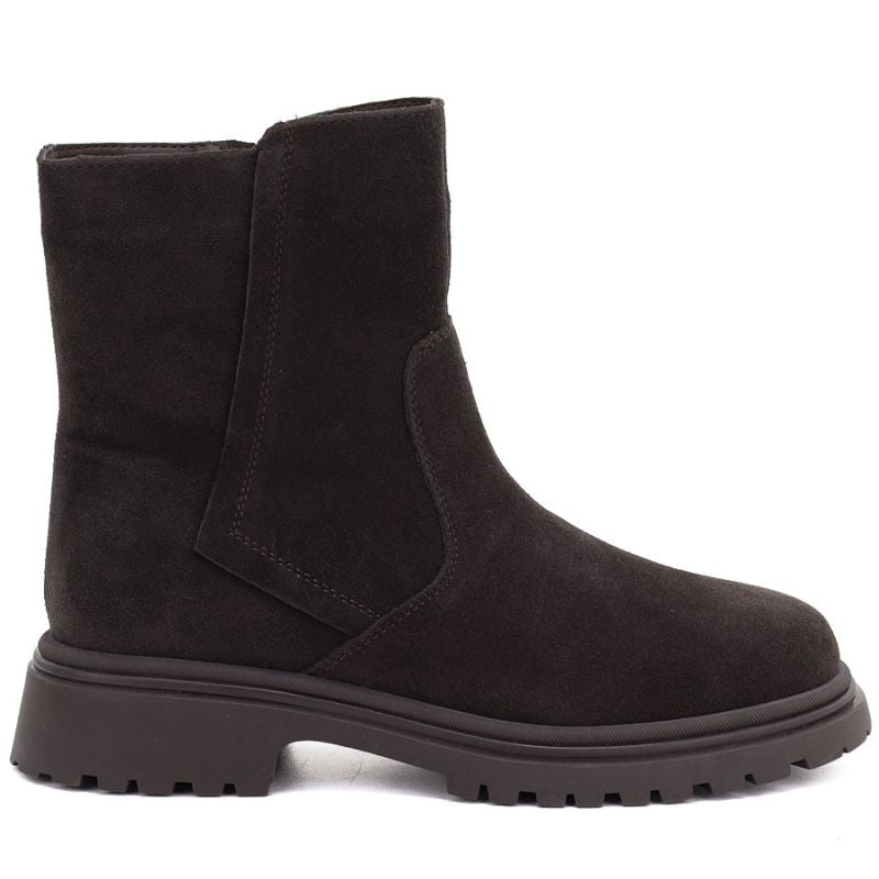 Women's leather ankle boots suede chocolate Sergio Leone BT-27