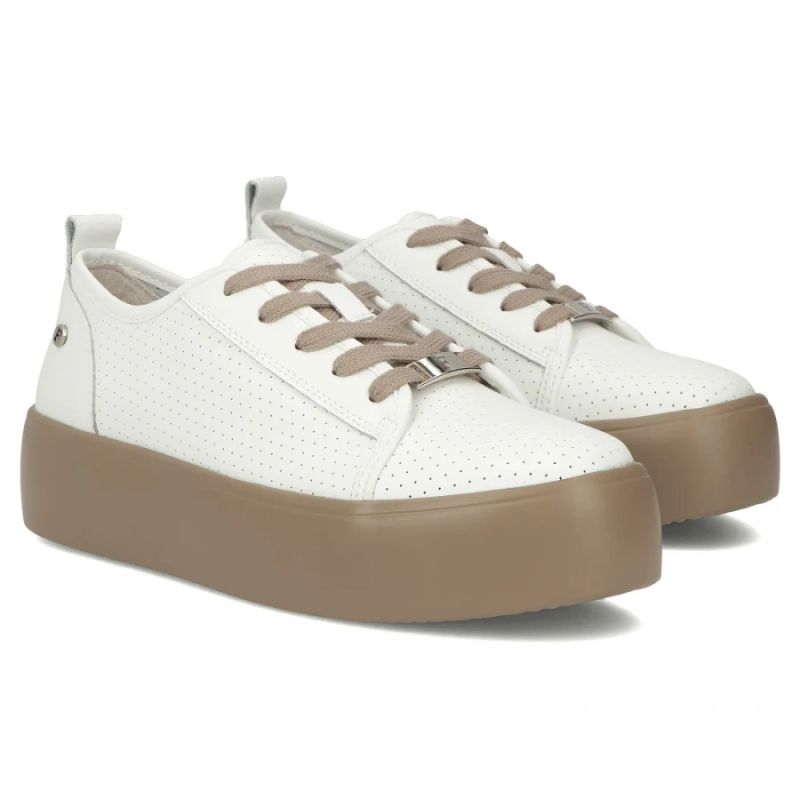 Women's leather sports shoes, white creepers, Filippo DP6116 To be categorized Your Sports Performance