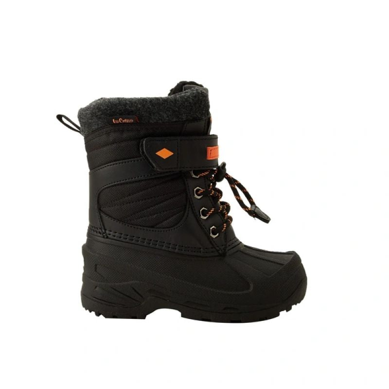 Lee Cooper Kids’ Winter Boots, Black Insulated Snow Boots with Velcro Fastener