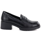Women's black high-heeled moccasins Potocki SZ12870