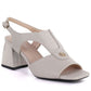 Women's beige high heel sandals Vinceza 26-62286 Vinceza