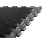 Exercise Mat with Safety Certificate - Puzzle 1x1m - Black - Gray 2 cm Maty Tatami Your Sports Performance