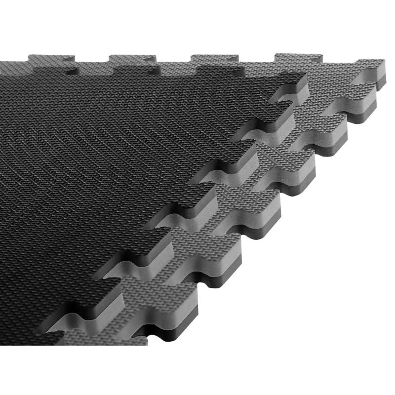 Exercise Mat with Safety Certificate - Puzzle 1x1m - Black - Gray 2 cm Maty Tatami Your Sports Performance