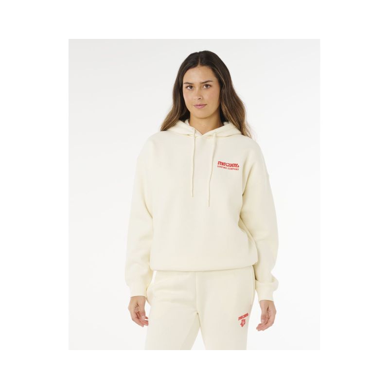 Women's RIP CURL Surf Puff Heritage Hoodie Beige
