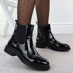 Women's black worker boots with socks Sabatina