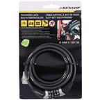Dunlop spiral bicycle lock, code 0.6x120 cm 1042695 Accessories/Bicycle/Akcesoria rowerowe Your Sports Performance