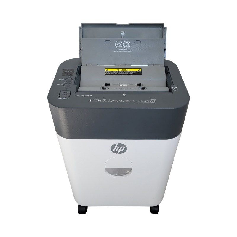 HP ONESHRED Auto 100CC Paper Shredder, White and Gray Urządzenia biurowe/Niszczarki Your Sports Performance