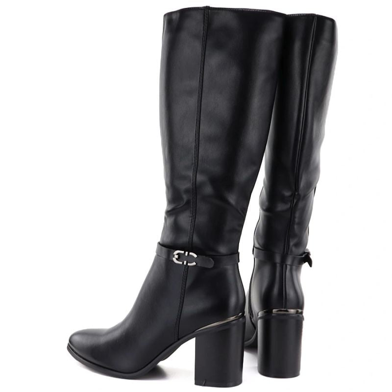 Women’s Black Block-Heel Boots Sergio Leone KZ-08