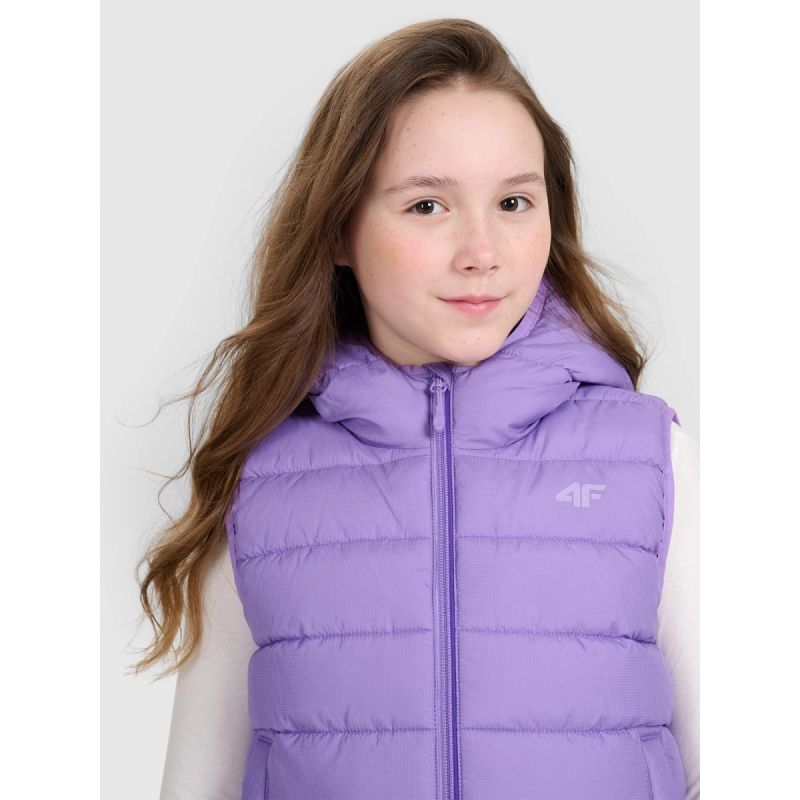 Girls' down vest with synthetic filling 4F 4FJRAW25TVJAF322-51S 4f