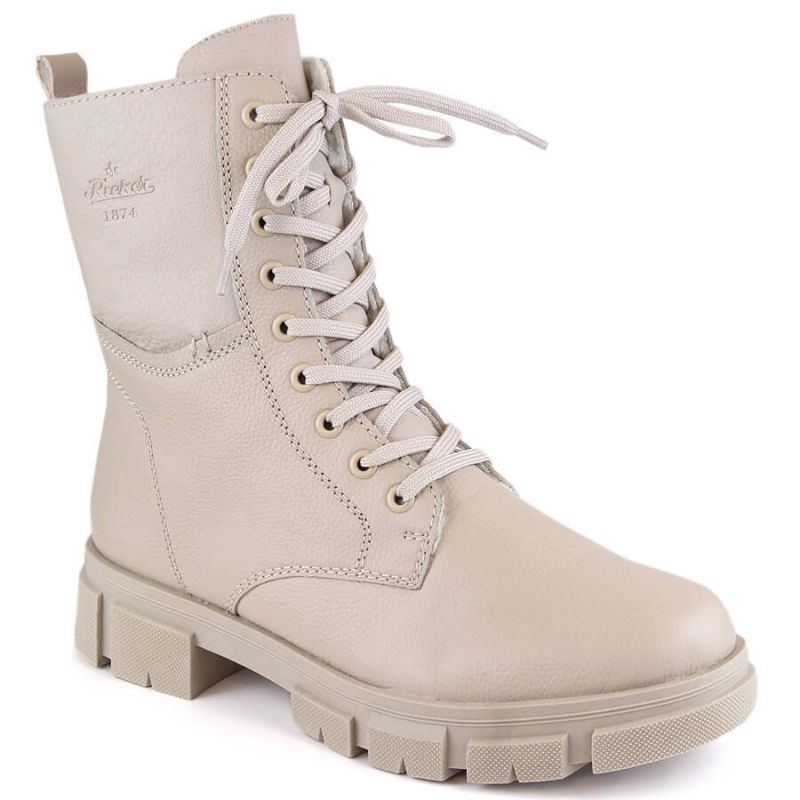 Comfortable insulated leather boots Rieker W RKR613, beige Footwear/Outdoor/Rieker Your Sports Performance