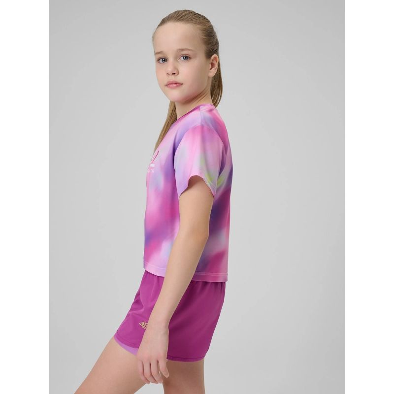 Girls' quick-drying sports T-shirt 4F 4FJRSS26TFTSF2394-90A 4f