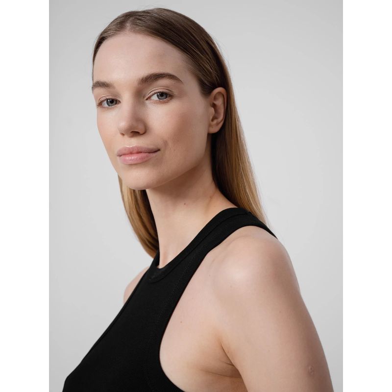 Women's ribbed knit crop top 4F *Kategoria tymczasowa Your Sports Performance