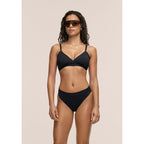 CASALL Overlap Bikini Top Black