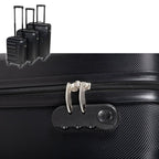 SET OF 3 SUITCASE 18/22/26 INCHES BLACK SLAZENGER Accessories Your Sports Performance