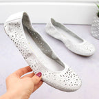 Rieker W RKR649 comfortable leather openwork shoes, white Footwear/Lifestyle/Rieker Your Sports Performance