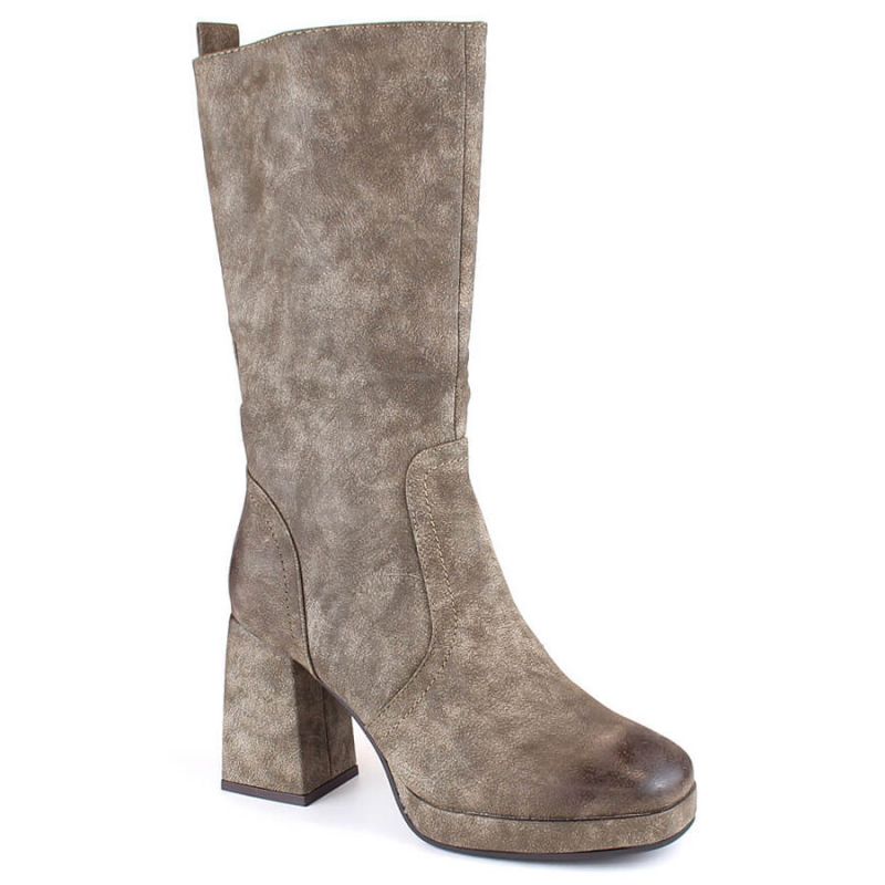 Jezzi W JEZ416B khaki insulated ankle boots with elastic band Footwear/Outdoor/Jezzi Your Sports Performance