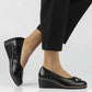 Leather wedge pumps black Filippo DP7661/26 BK Filippo