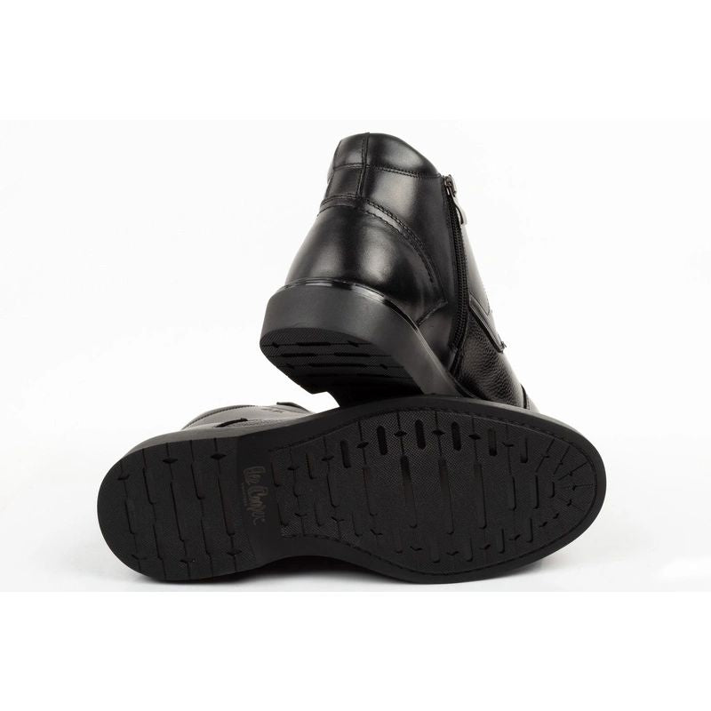 Lee Cooper men's shoes elegant leather black insulated ankle boots