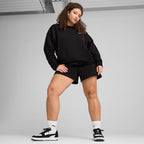 Puma Women's ESS Small No. 11 Logo Relaxed Crew Sweatshirt Black 684975 01