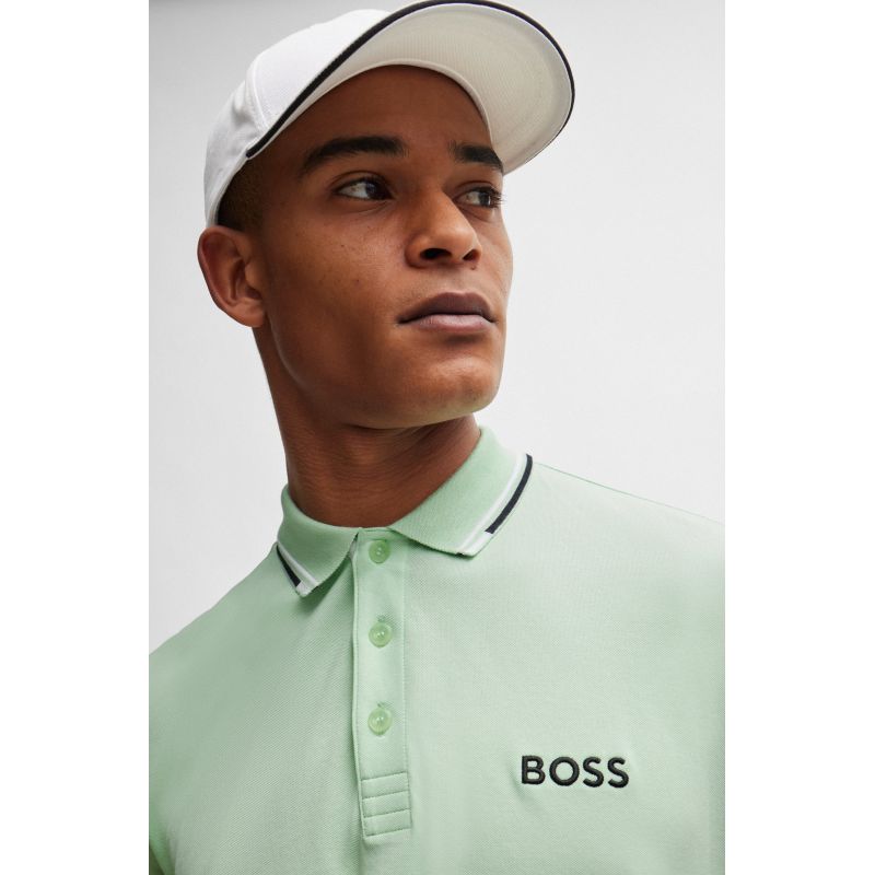 Boss Paddy Pro Open Green Men's Regular Fit Polo Shirt (50469102-388) Boss