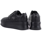 Women's sneakers on the platform, openwork, black Goe TT2N4043 Goe