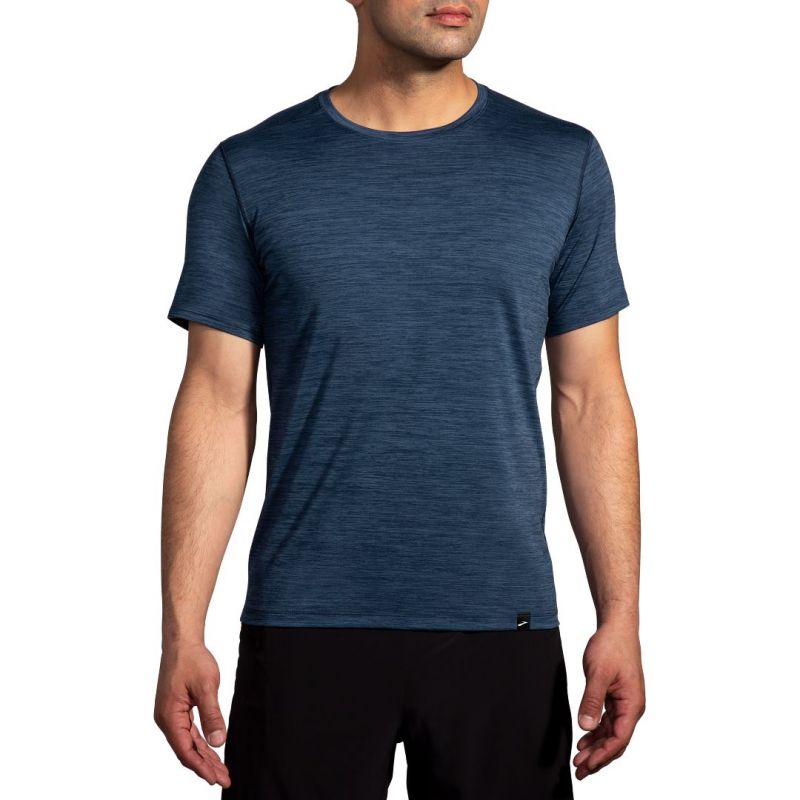 Men's Luxe Short Sleeve Running Shirt, Black Import z Brooks/Brooks/Koszulki Your Sports Performance