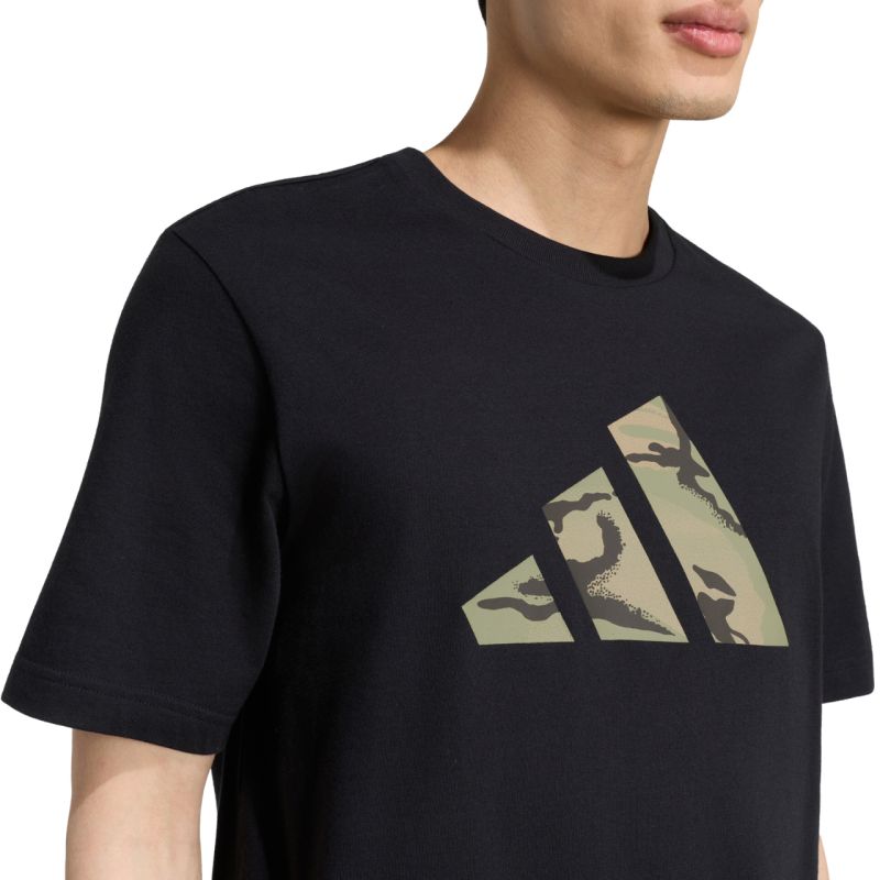 Men's adidas Camo Three Bar Logo Graphic T-shirt black KT1686